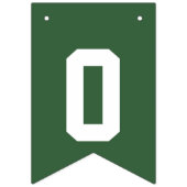 Afstuderen voor groene en witte schoolkleuren vlaggetjes (Derde vlag)