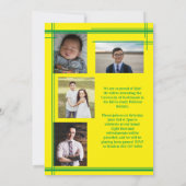 Afstuderen voor groene gele schoolkleuren foto's g kaart (Achterkant)