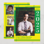 Afstuderen voor groene gele schoolkleuren foto's g kaart (Voorkant / Achterkant)