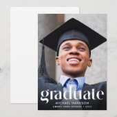 Afstuderen voor grote fotobedekking aankondiging (Voorkant / Achterkant)