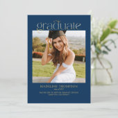 Afstuderen voor het verzamelen van foto's van Blue Kaart (Staand voorkant)