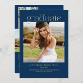 Afstuderen voor het verzamelen van foto's van Blue Kaart (Voorkant / Achterkant)