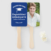 Afstuderen voor je schoolkleur Afstuderen Foto Handwaaier (Voorkant en achterkant)