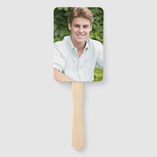 Afstuderen voor je schoolkleur Afstuderen Foto Handwaaier (Achterkant)