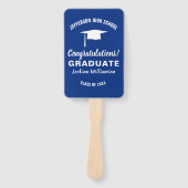 Afstuderen voor je schoolkleur Afstuderen Foto Handwaaier (Voorkant)