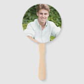Afstuderen voor je schoolkleur Afstuderen Foto Handwaaier (Achterkant)
