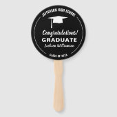 Afstuderen voor je schoolkleur Afstuderen Foto Handwaaier (Voorkant)