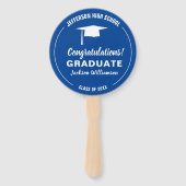Afstuderen voor je schoolkleur Afstuderen Foto Handwaaier (Voorkant)