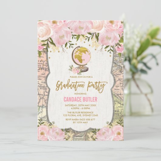 Afstuderen voor  kaartreizen kaart (Staand voorkant)