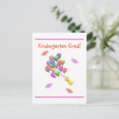 Afstuderen voor kinderen in de luiers en ballonnen aankondigingskaart (Staand voorkant)