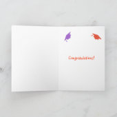 Afstuderen voor kinderen in de luiers en ballonnen kaart (Binnen)