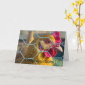 Afstuderen voor kippen kaart (Gele Bloem)