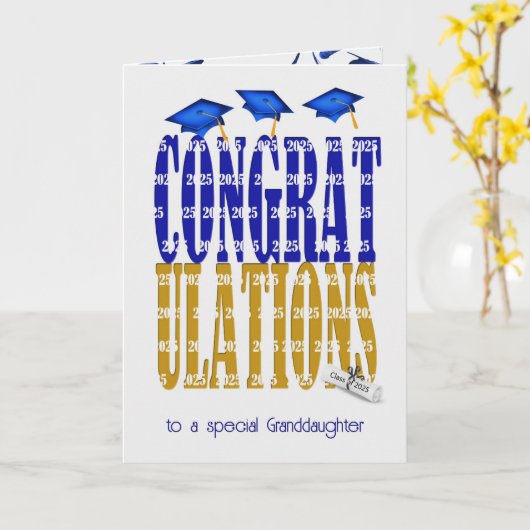 afstuderen voor kleindochter 2025 kaart (Gele Bloem)