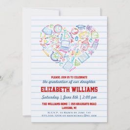 Afstuderen voor kleurrijke school kaart