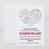 Afstuderen voor kleurrijke school kaart (Voorkant / Achterkant)