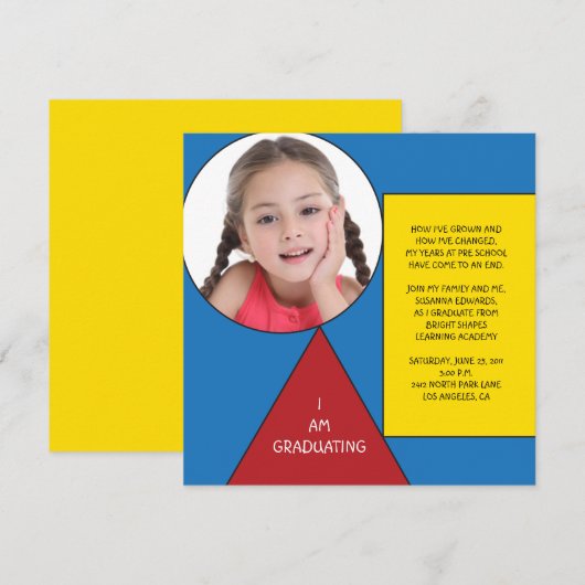 Afstuderen voor kleuterscholen/kindergarten kaart (Voorkant / Achterkant)