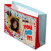 Afstuderen voor kleuterschool/Kindergarten Foto Gi Groot Cadeauzakje (Voorkant Gekanteld)