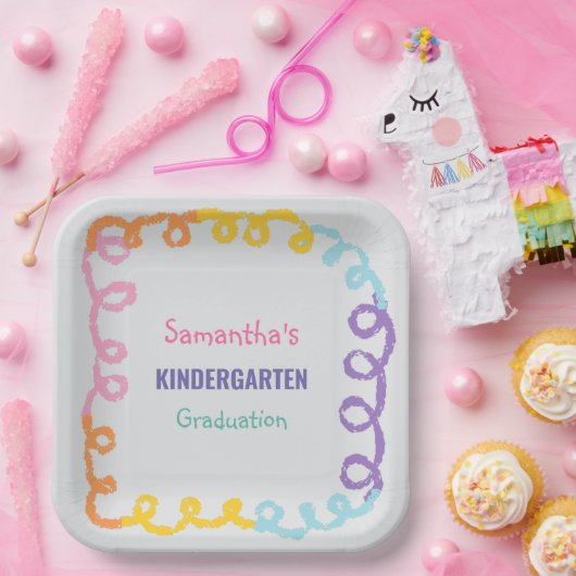 Afstuderen voor kleuterschool papieren bordje (Feest)