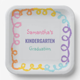 Afstuderen voor kleuterschool papieren bordje