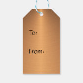 Afstuderen voor kopermetaal cadeaulabel (Achterkant)