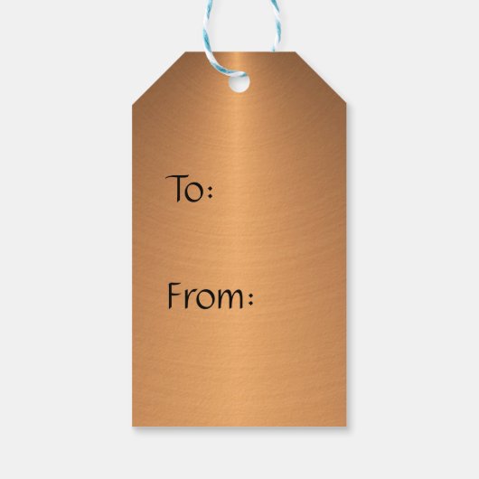 Afstuderen voor kopermetaal cadeaulabel (Achterkant)