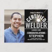 Afstuderen voor lassen en lassen aankondigingskaart (Voorkant)