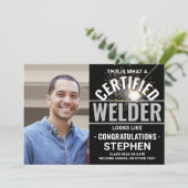 Afstuderen voor lassen en lassen kaart (Staand voorkant)