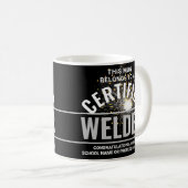 Afstuderen voor lassen en lassen koffiemok (Voorkant rechts)