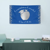 Afstuderen voor lerarenopleiding Blue Silver Spandoek (Beurs)