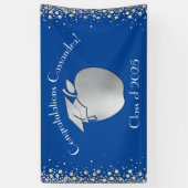 Afstuderen voor lerarenopleiding Blue Silver Spandoek (Verticaal)