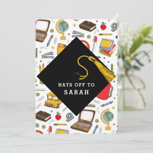 Afstuderen voor lerarenopleiding kaart (Staand voorkant)