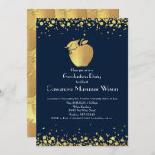 Afstuderen voor lerarenopleiding Navy Blue Gold In Kaart (Voorkant / Achterkant)