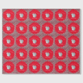 Afstuderen voor lerarenopleiding Red Silver Cadeaupapier (Vlak)