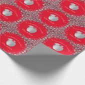 Afstuderen voor lerarenopleiding Red Silver Cadeaupapier (Hoek)