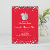 Afstuderen voor lerarenopleiding Red Silver Kaart (Staand voorkant)