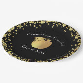 Afstuderen voor lerarenopleiding zwart goud papieren bordje (Gekanteld)