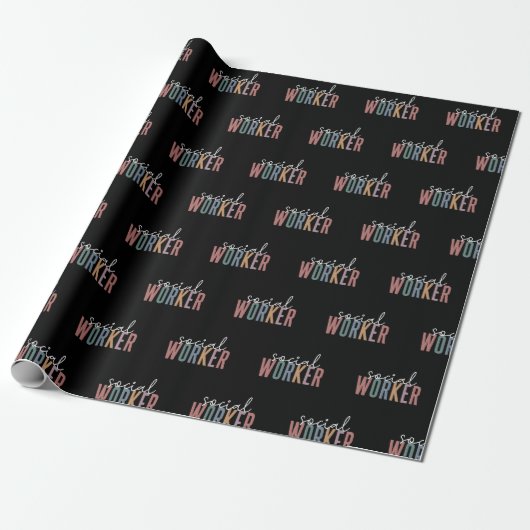 Afstuderen voor maatschappelijk werkers cadeaupapier (Uitgerold)