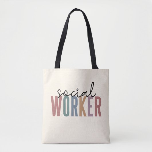 Afstuderen voor maatschappelijk werkers tote bag (Voorkant)