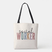 Afstuderen voor maatschappelijk werkers tote bag (Achterkant)