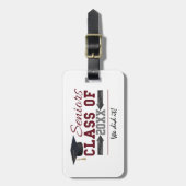 Afstuderen voor marijn en grijze Typografie Bagagelabel (Voorkant verticaal)