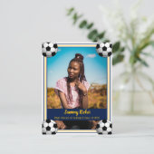 Afstuderen voor marinescheepvaart en goud aankondigingskaart (Staand voorkant)