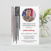 Afstuderen voor mariniersopleiding, militaire vlag kaart (Staand voorkant)