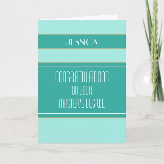 Afstuderen voor master-diploma kaart (Voorkant)