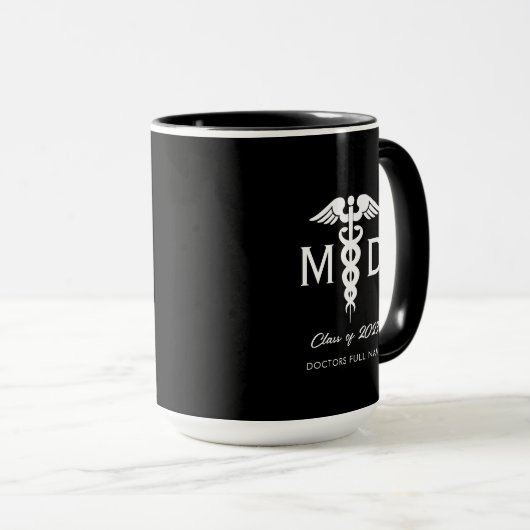 Afstuderen voor medisch docent mok (Voorkant rechts)