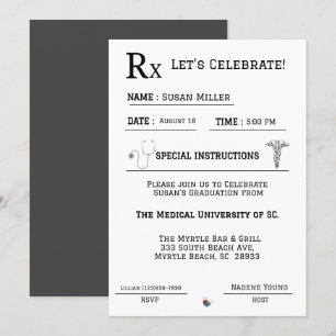 Afstuderen voor medisch voorschrift kaart