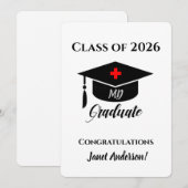 Afstuderen voor medische arts kaart (Voorkant / Achterkant)