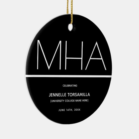 Afstuderen voor MHA-graad behouden Keramisch Ornament (Rechts)