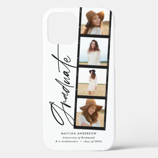 Afstuderen voor modern fotocollage filmscript Case-Mate iPhone case (Achterkant)