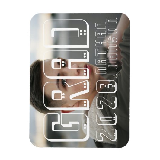 Afstuderen voor moderne blote typografie Foto Magneet (Verticaal)