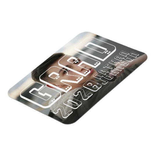 Afstuderen voor moderne blote typografie Foto Magneet (Linkerzijde)